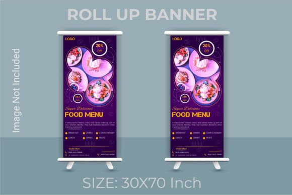 Elevate Your Dining Experience with a Custom Food Menu Standee Roll Up Banner