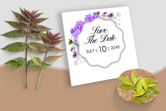 Elevate Your Special Day with a Wedding Card Featuring Watercolor Blue Floral Designs