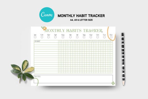 Maximizing Productivity with an Editable Canva Monthly Habit Tracker