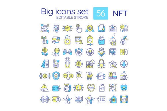 NFT SVG Color Icons: Blockchain Tech Visuals