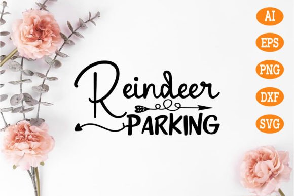 Reindeer Parking Svg for Creative Projects